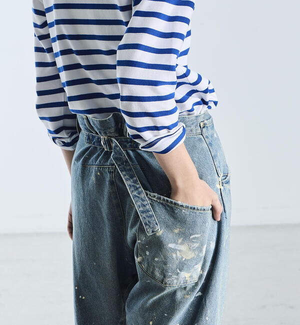  「SOPHIE TALKS ABOUT THE WEATHER | ダメージ バックシンチ デニムパンツ WOMEN」|デニム|