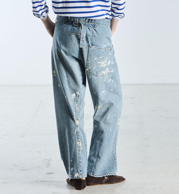  「SOPHIE TALKS ABOUT THE WEATHER | ダメージ バックシンチ デニムパンツ WOMEN」|デニム|