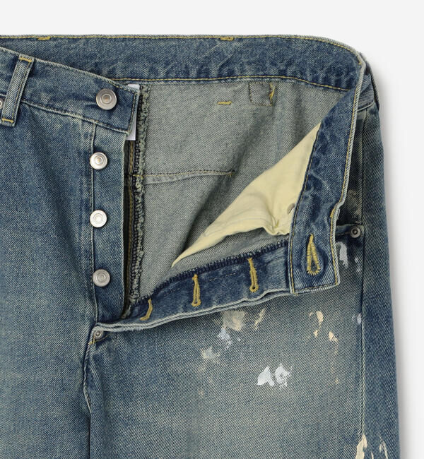  「SOPHIE TALKS ABOUT THE WEATHER | ダメージ バックシンチ デニムパンツ WOMEN」|デニム|