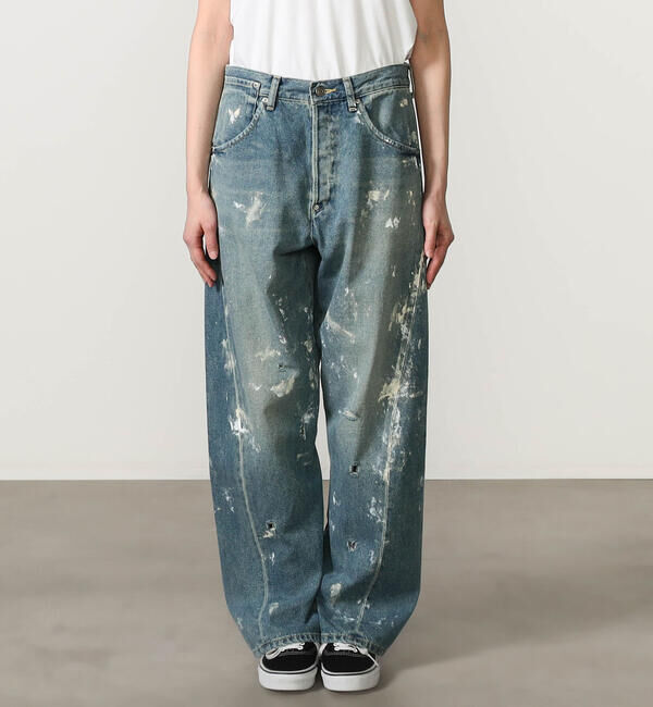  「SOPHIE TALKS ABOUT THE WEATHER | ダメージ バックシンチ デニムパンツ WOMEN」|デニム|