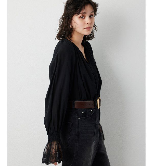  「コットンレースブラウス」|シャツ・ブラウス|