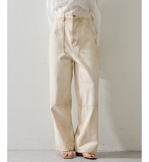  「サンフェードダブルニーパンツ」|デニム|
