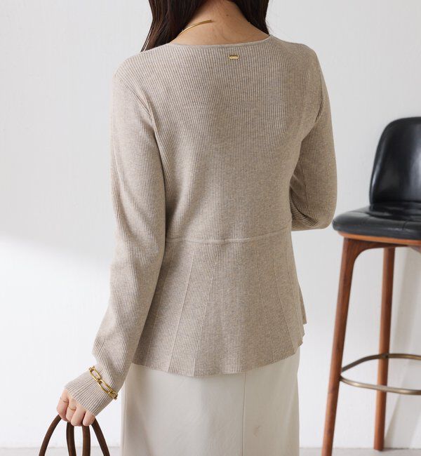  「リブペプラムカーディガン」|ニット・セーター|