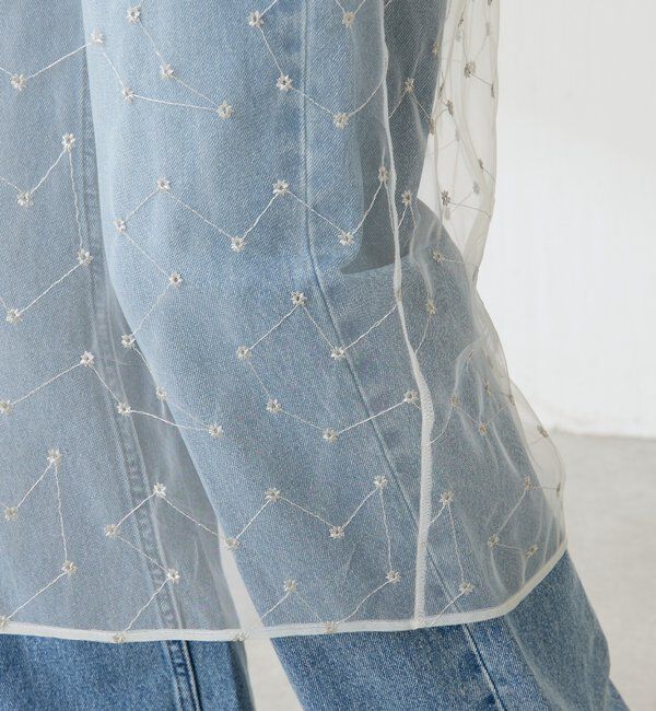  「チュール刺繍ワンピース」|ワンピース|