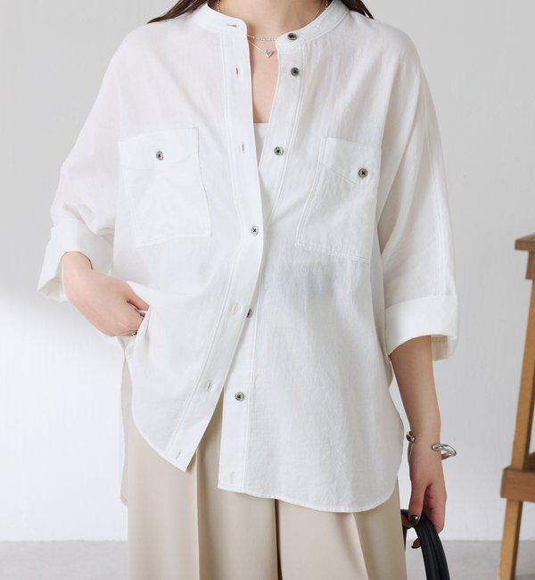  「【丈を変えられる】Q.anosライトデニムドルマンシャツ」|シャツ・ブラウス|