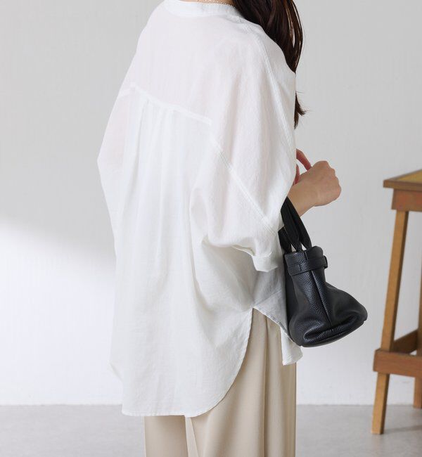  「【丈を変えられる】Q.anosライトデニムドルマンシャツ」|シャツ・ブラウス|