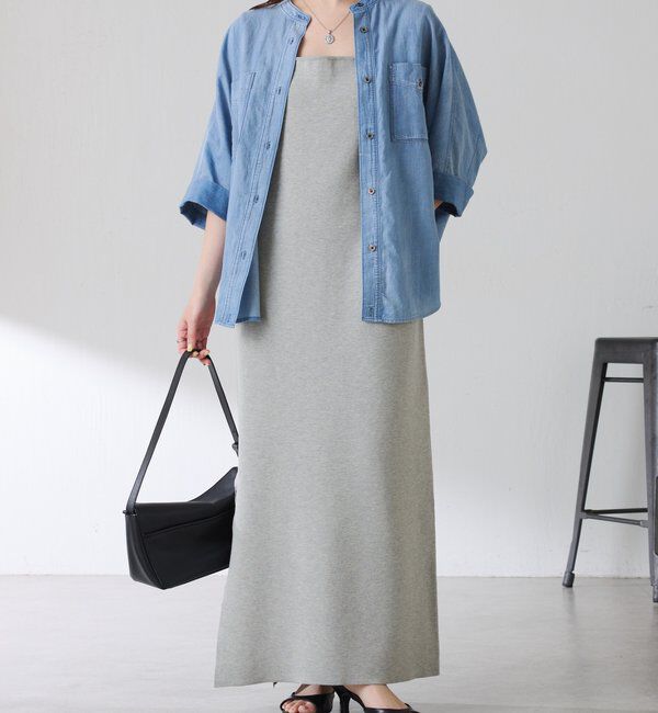  「【丈を変えられる】Q.anosライトデニムドルマンシャツ」|シャツ・ブラウス|