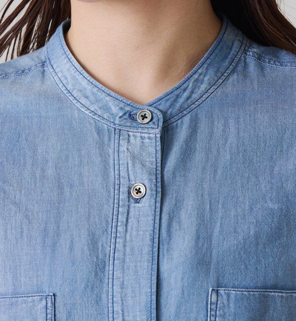 「【丈を変えられる】Q.anosライトデニムドルマンシャツ」|シャツ・ブラウス|
