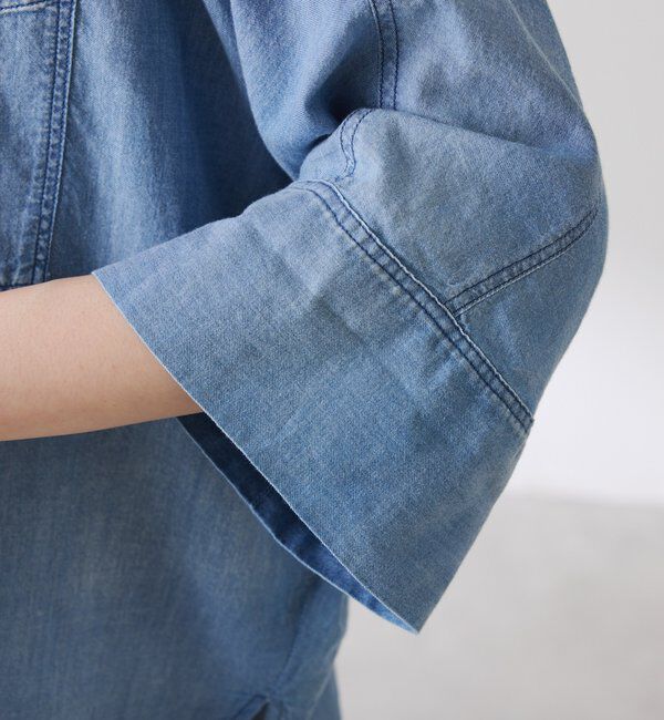  「【丈を変えられる】Q.anosライトデニムドルマンシャツ」|シャツ・ブラウス|
