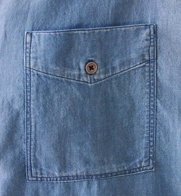  「【丈を変えられる】Q.anosライトデニムドルマンシャツ」|シャツ・ブラウス|