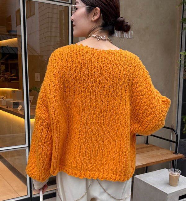  「ウールスラブロービングニット」|ニット・セーター|