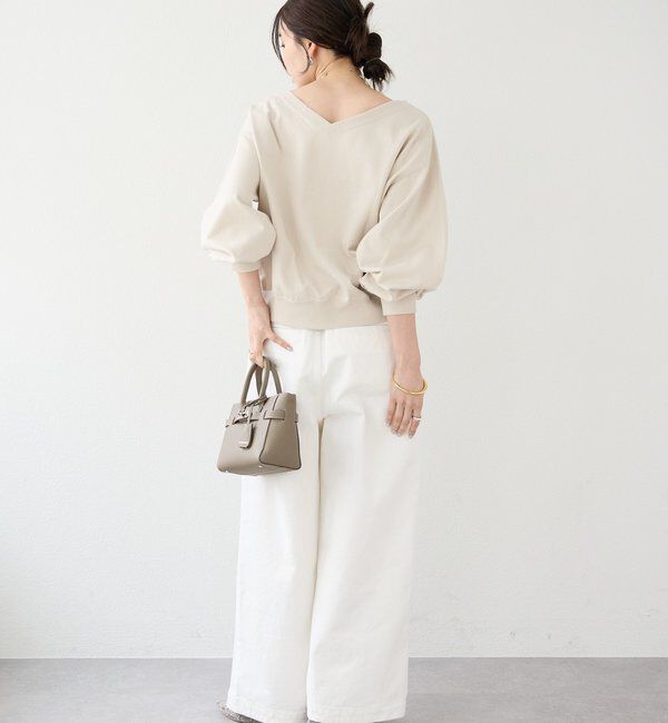  「【前後２way仕様】ボートネック2wayスウェット」|Tシャツ・カットソー|