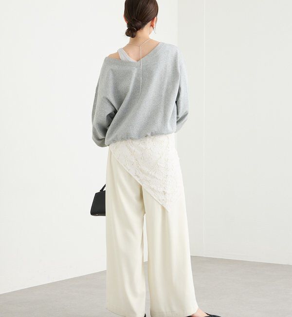  「【前後２way仕様】ボートネック2wayスウェット」|Tシャツ・カットソー|