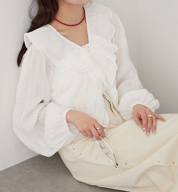  「フリルカシュクールブラウス」|シャツ・ブラウス|