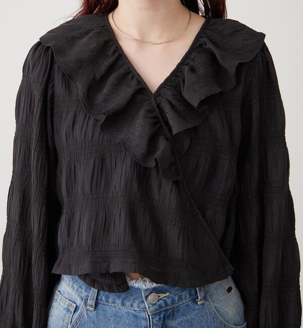 「フリルカシュクールブラウス」|シャツ・ブラウス|