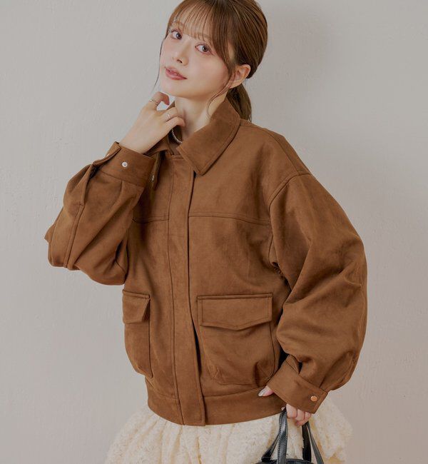  「【REVIVAL/WEB限定】フェイクレザーミドルルーズジャケット」|その他|ブラウンその他3
