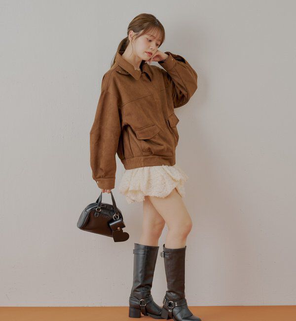  「【REVIVAL/WEB限定】フェイクレザーミドルルーズジャケット」|その他|