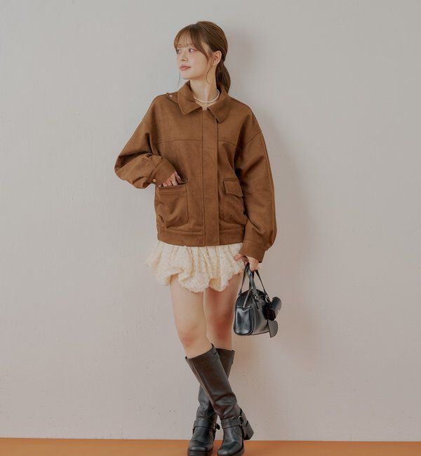  「【REVIVAL/WEB限定】フェイクレザーミドルルーズジャケット」|その他|