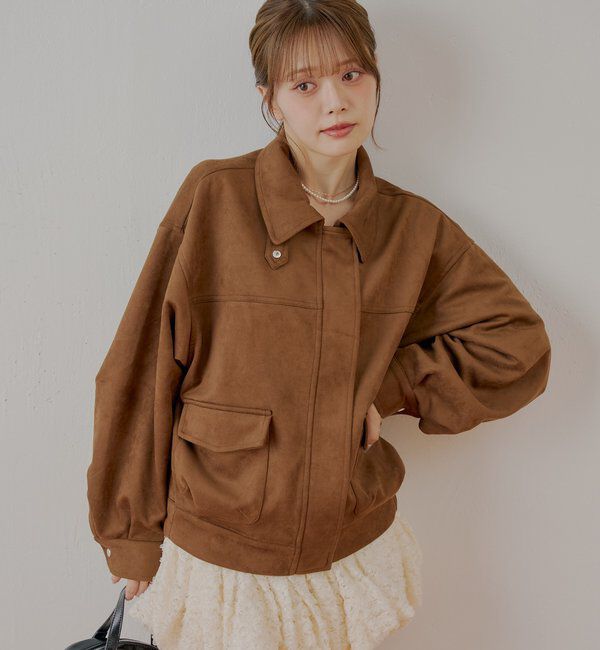  「【REVIVAL/WEB限定】フェイクレザーミドルルーズジャケット」|その他|