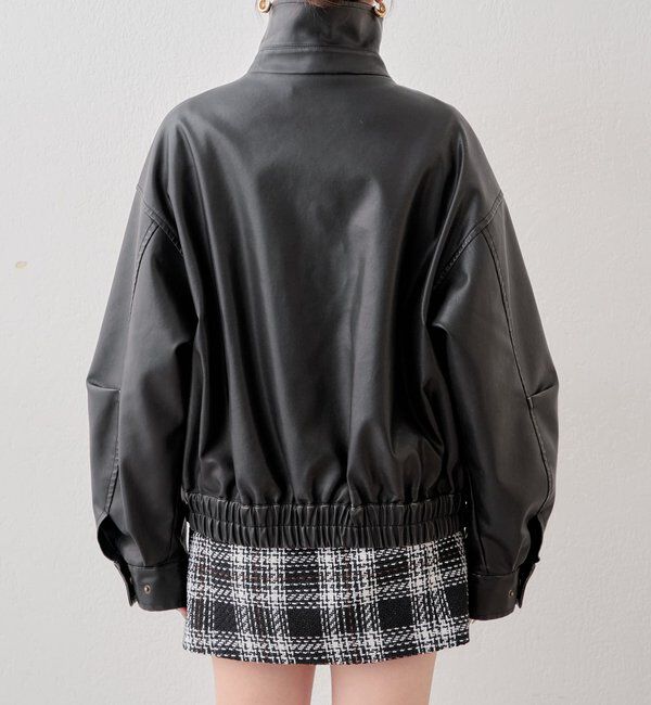  「【REVIVAL/WEB限定】フェイクレザーミドルルーズジャケット」|その他|