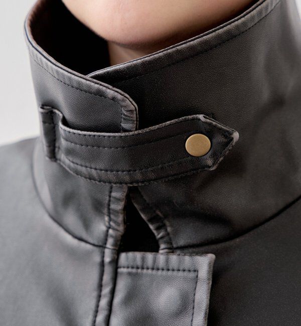  「【REVIVAL/WEB限定】フェイクレザーミドルルーズジャケット」|その他|