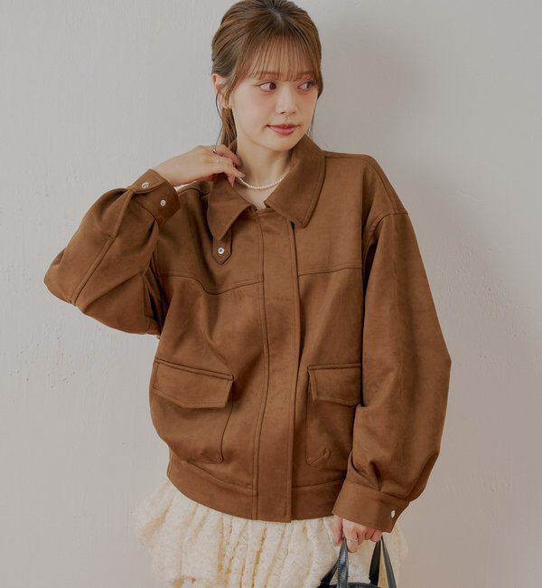  「【REVIVAL/WEB限定】フェイクレザーミドルルーズジャケット」|その他|