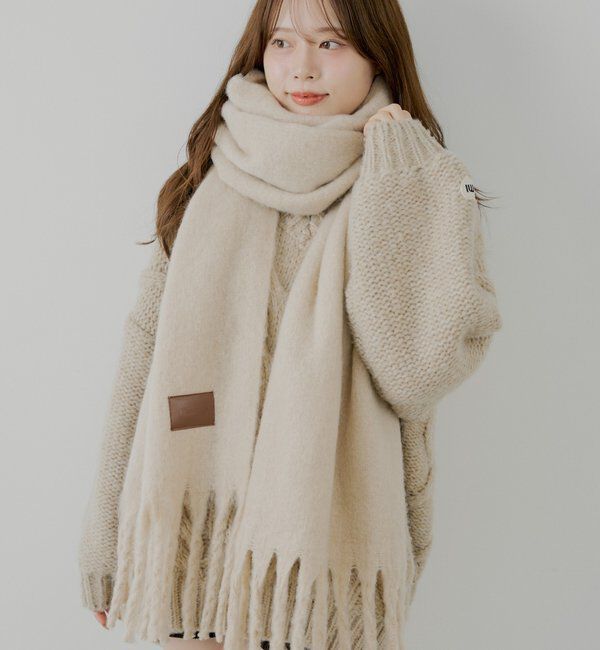  「太フリンジボリュームストール」|マフラー|