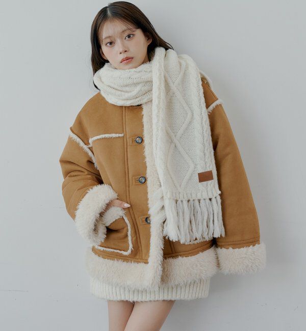  「ケーブルニットマフラー」|マフラー|