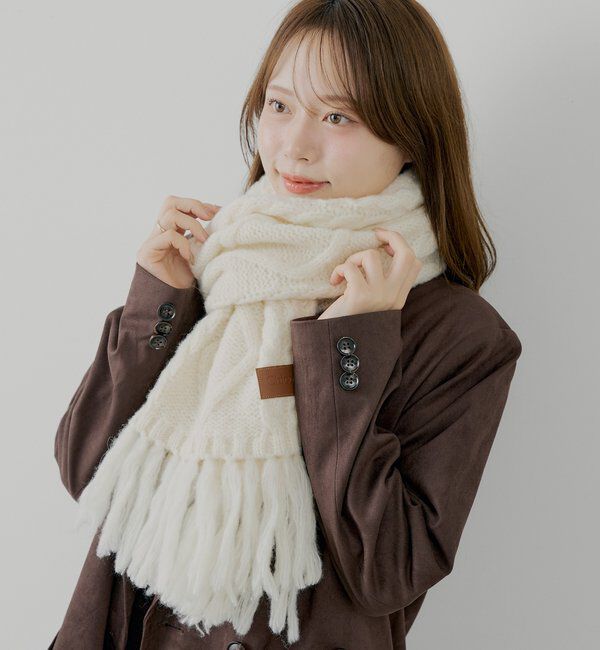  「ケーブルニットマフラー」|マフラー|