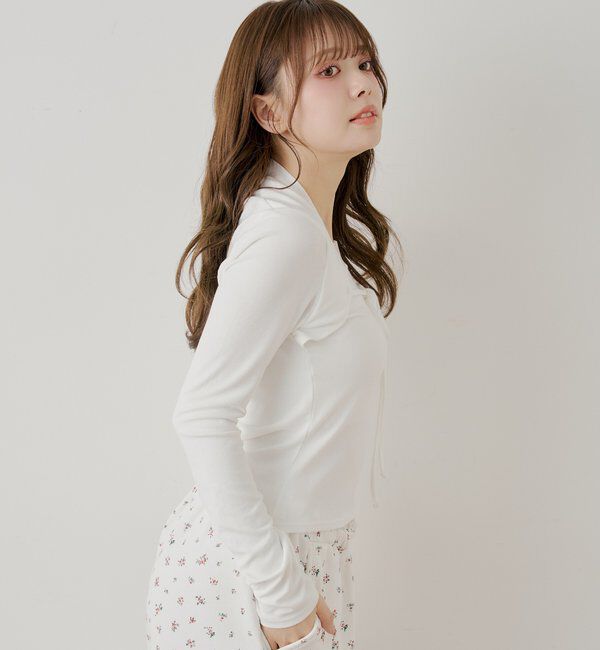  「ボレロ風レースレイヤードトップス」|Tシャツ・カットソー|