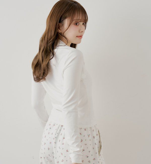  「ボレロ風レースレイヤードトップス」|Tシャツ・カットソー|