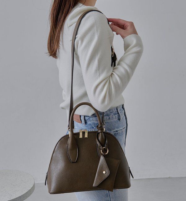  「ミニポーチSETボストンバッグ」|トートバッグ|ブラウン