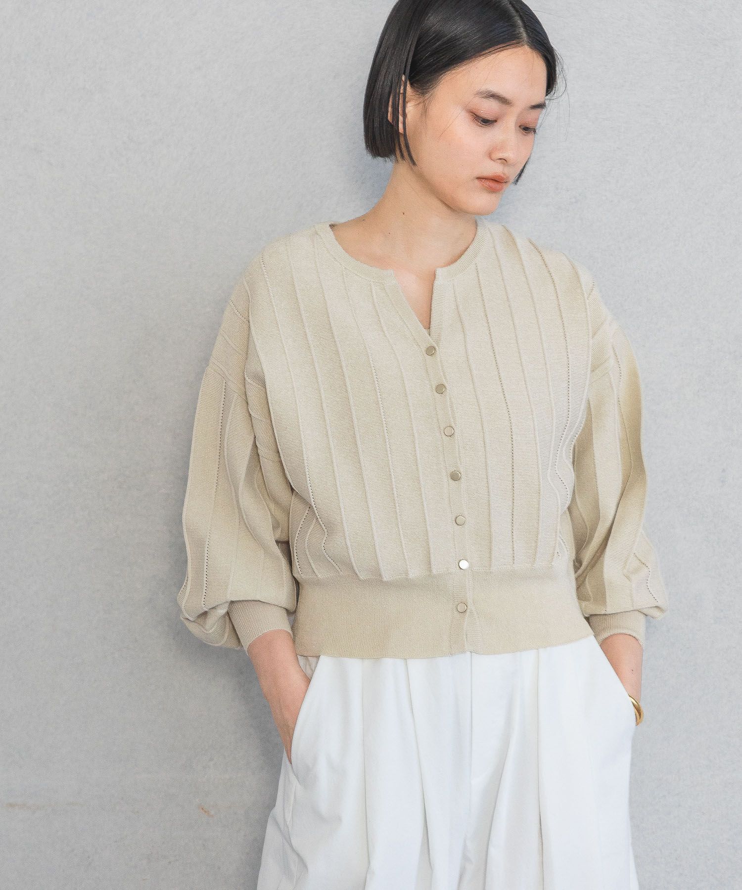 A part by 「アイレットアミショートカーディガン」|ニット・セーター|