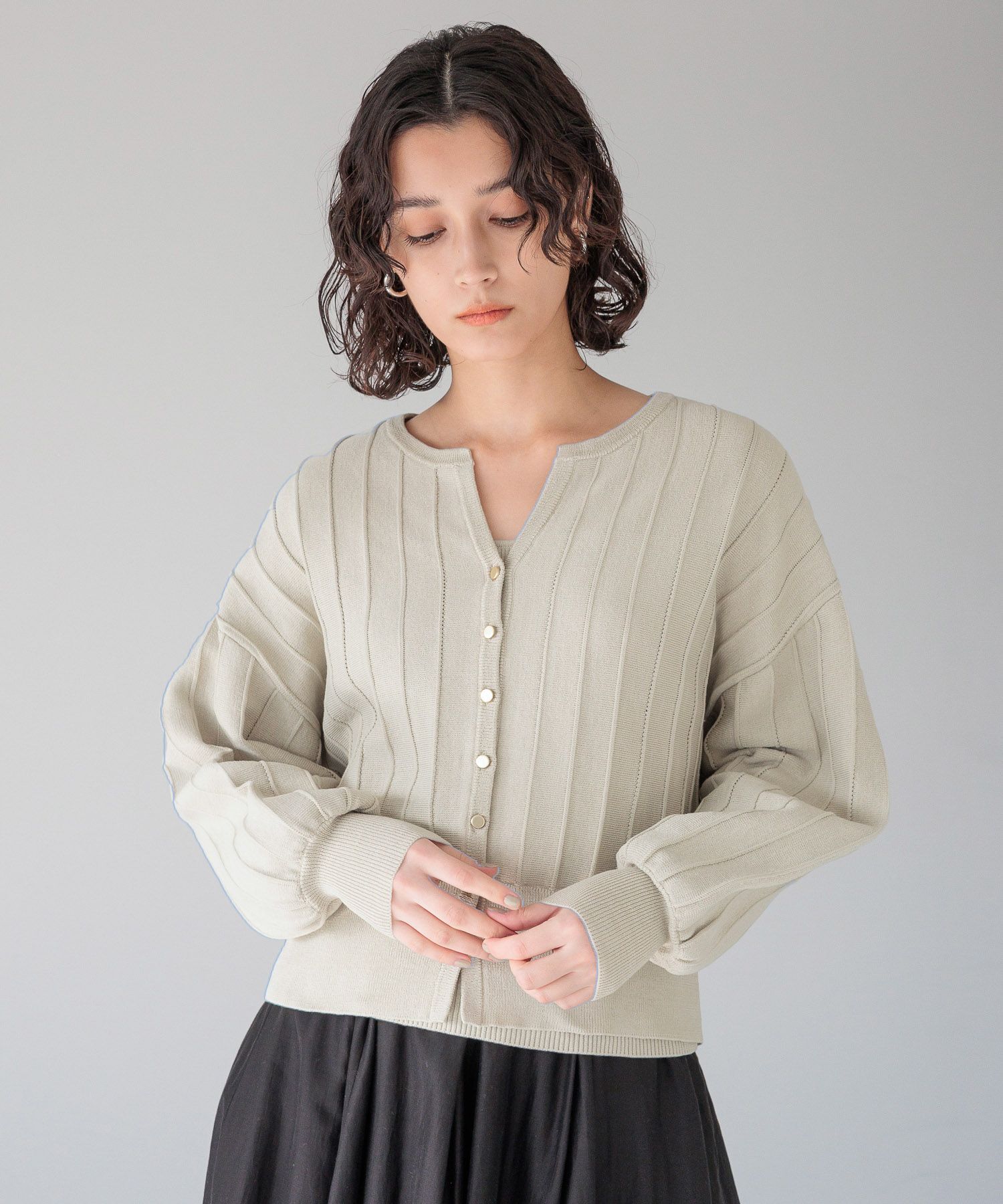 A part by 「アイレットアミショートカーディガン」|ニット・セーター|