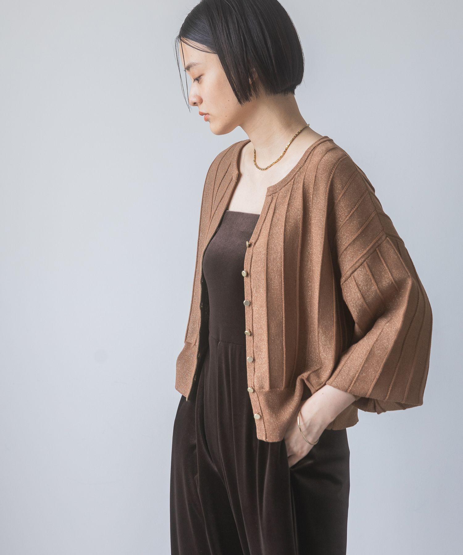 A part by 「アイレットアミショートカーディガン」|ニット・セーター|