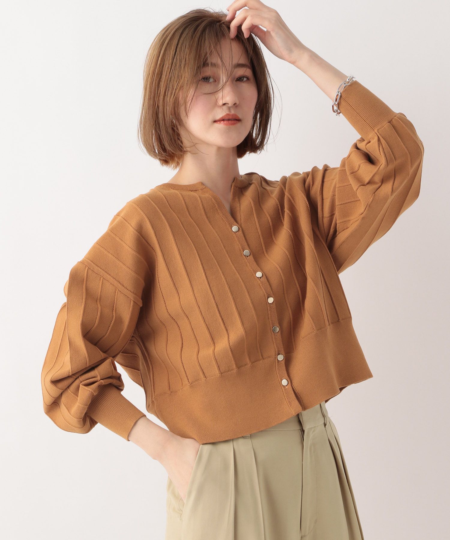 A part by 「アイレットアミショートカーディガン」|ニット・セーター|