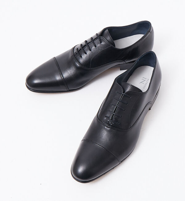 alfredoBANNISTER「【一部店舗＋WEB限定】レザーソール 内羽根ストレートチップシューズ」|ビジネス・ドレスシューズ|ブラック
