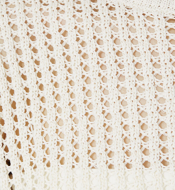 Rouge vif「メッシュニットフリンジショートプルオーバー」|ニット・セーター|