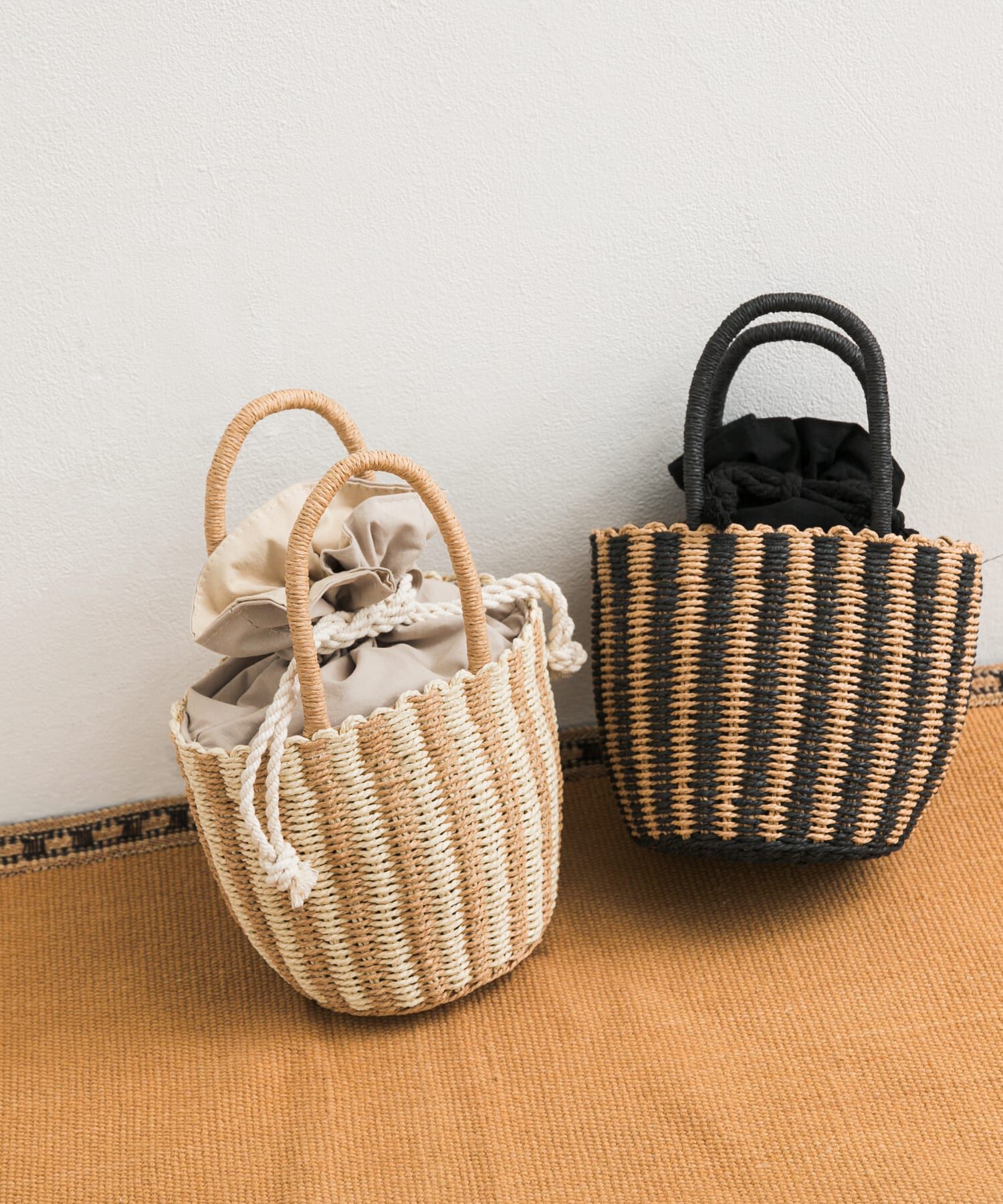 URBAN RESEARCH DOORS「巾着カゴバッグ」|ハンドバッグ|