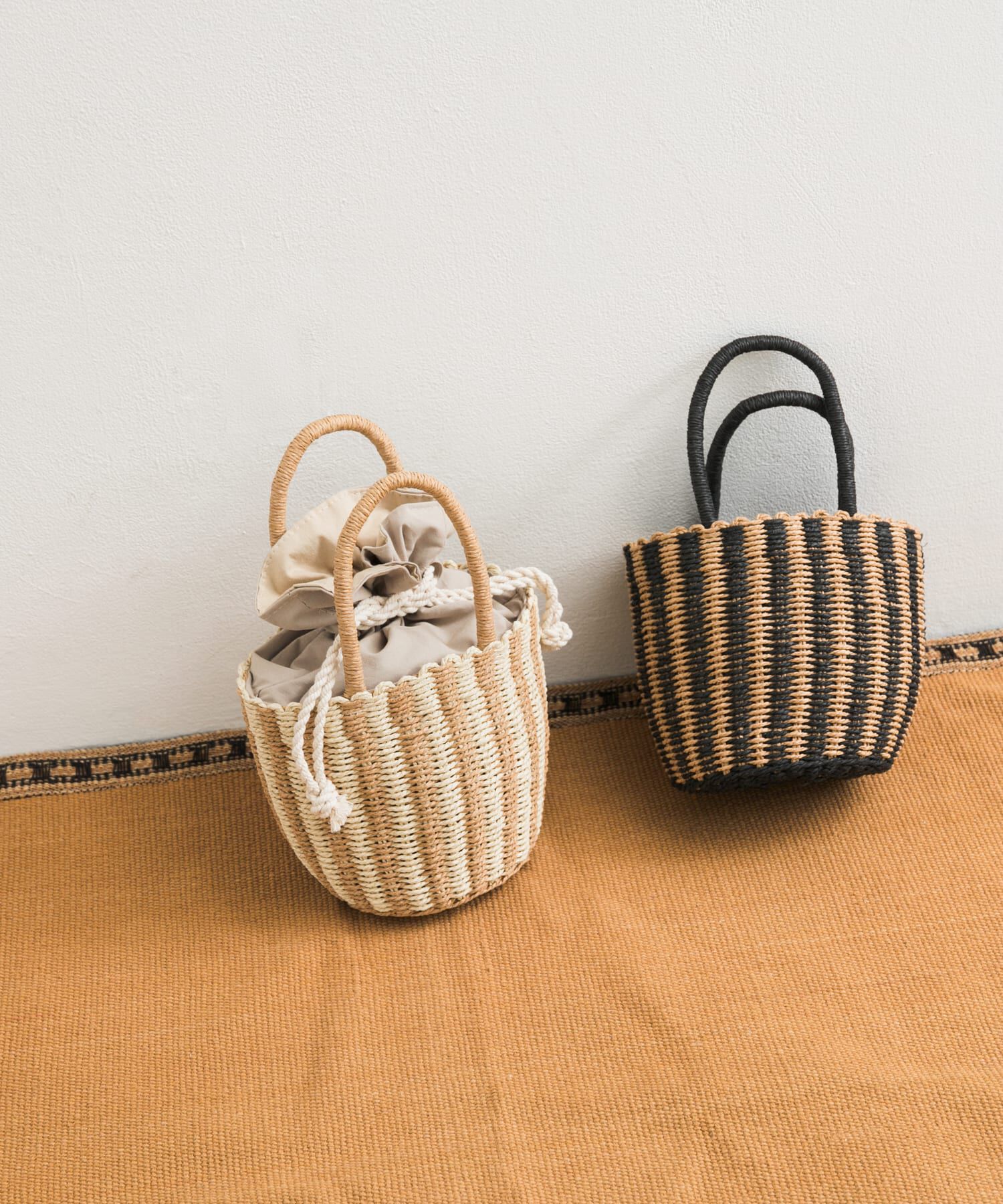 URBAN RESEARCH DOORS「巾着カゴバッグ」|ハンドバッグ|