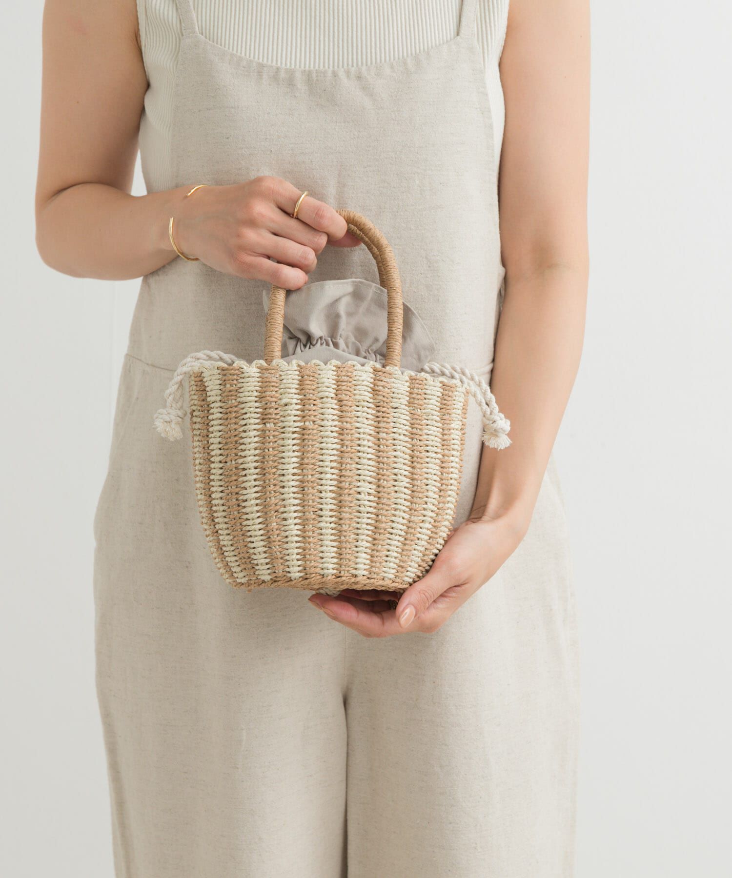 URBAN RESEARCH DOORS「巾着カゴバッグ」|ハンドバッグ|