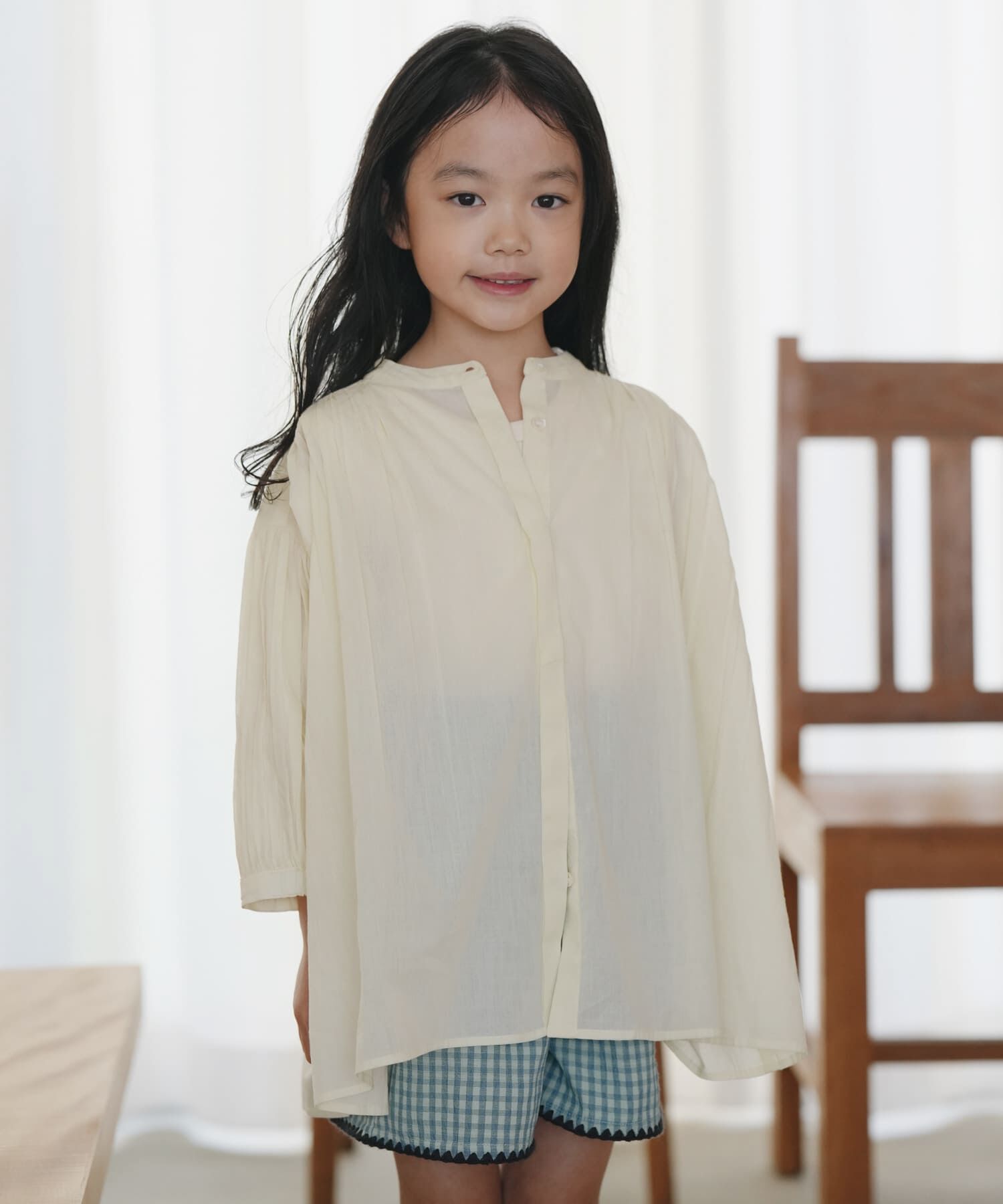 URBAN RESEARCH DOORS「『親子リンク』コットンボイルギャザーブラウス(KIDS)」|その他|