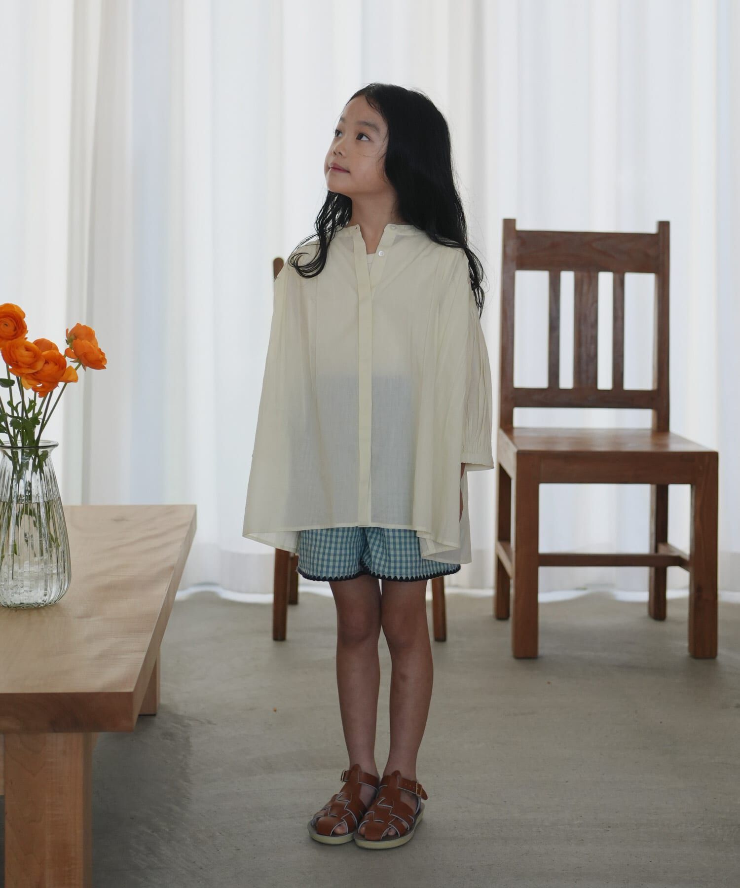 URBAN RESEARCH DOORS「『親子リンク』コットンボイルギャザーブラウス(KIDS)」|その他|