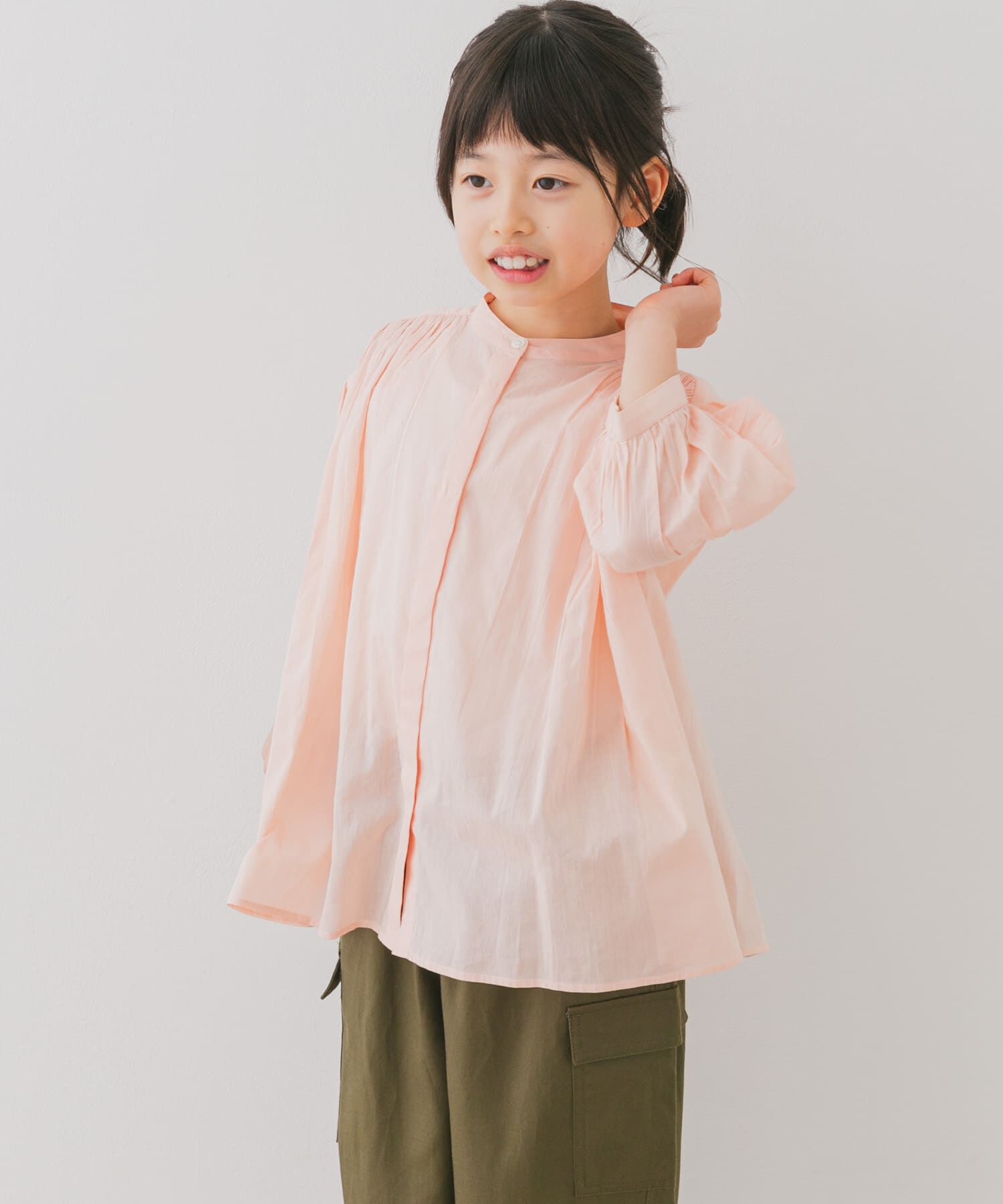 URBAN RESEARCH DOORS「『親子リンク』コットンボイルギャザーブラウス(KIDS)」|その他|