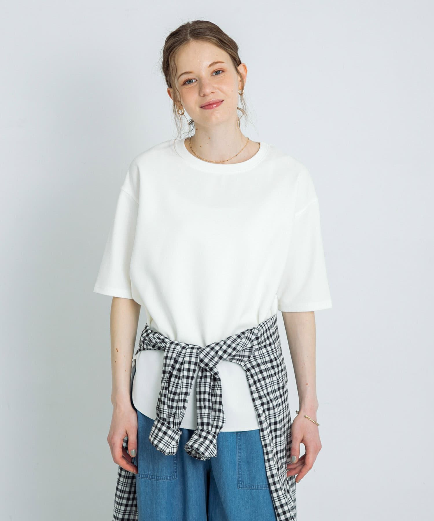 Sonny Label 「カットジョーゼットハーフスリーブプルオーバー」|Tシャツ・カットソー|