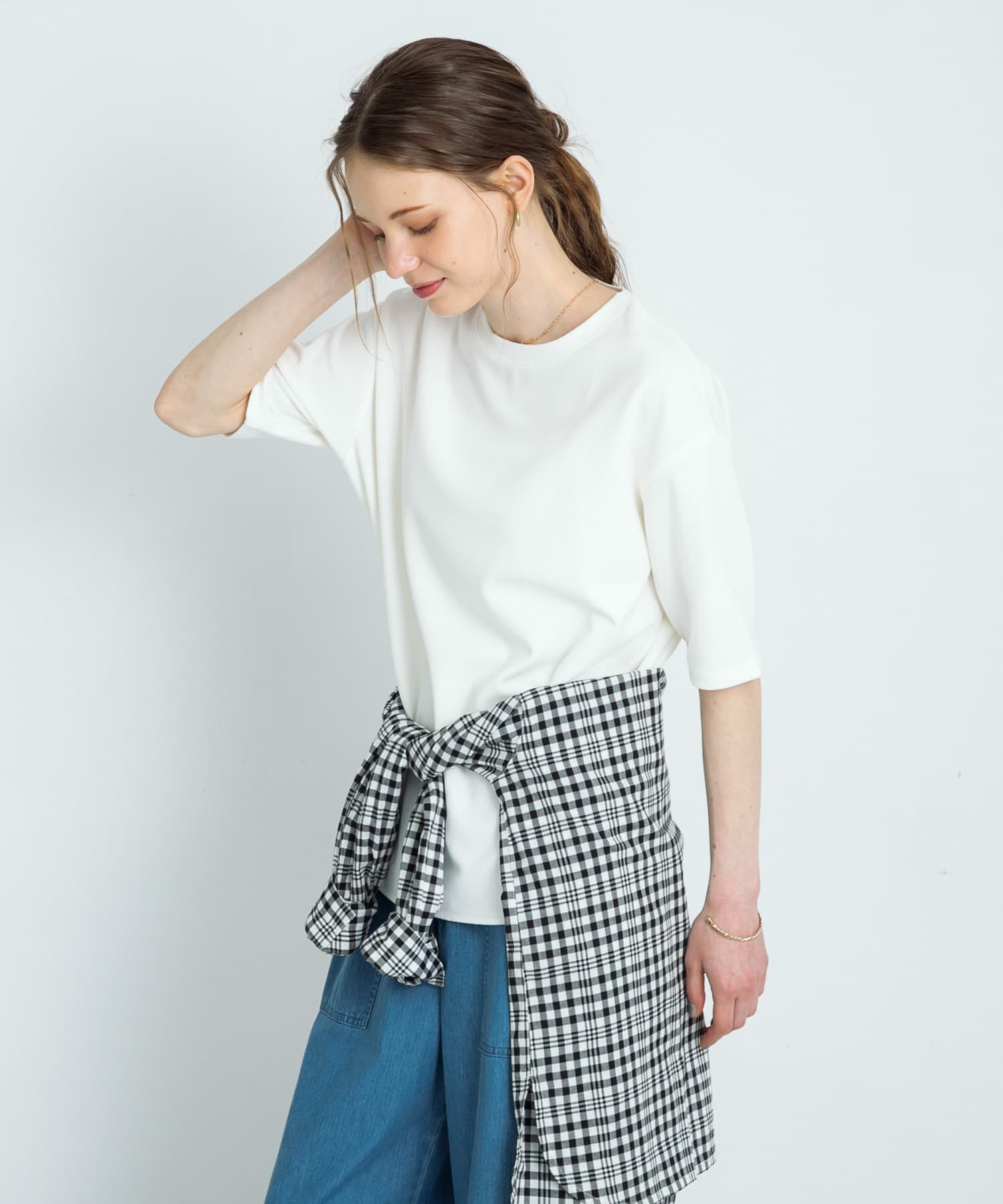 Sonny Label 「カットジョーゼットハーフスリーブプルオーバー」|Tシャツ・カットソー|