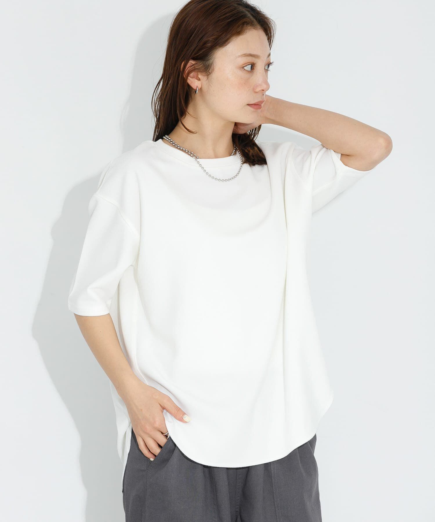 Sonny Label 「カットジョーゼットハーフスリーブプルオーバー」|Tシャツ・カットソー|