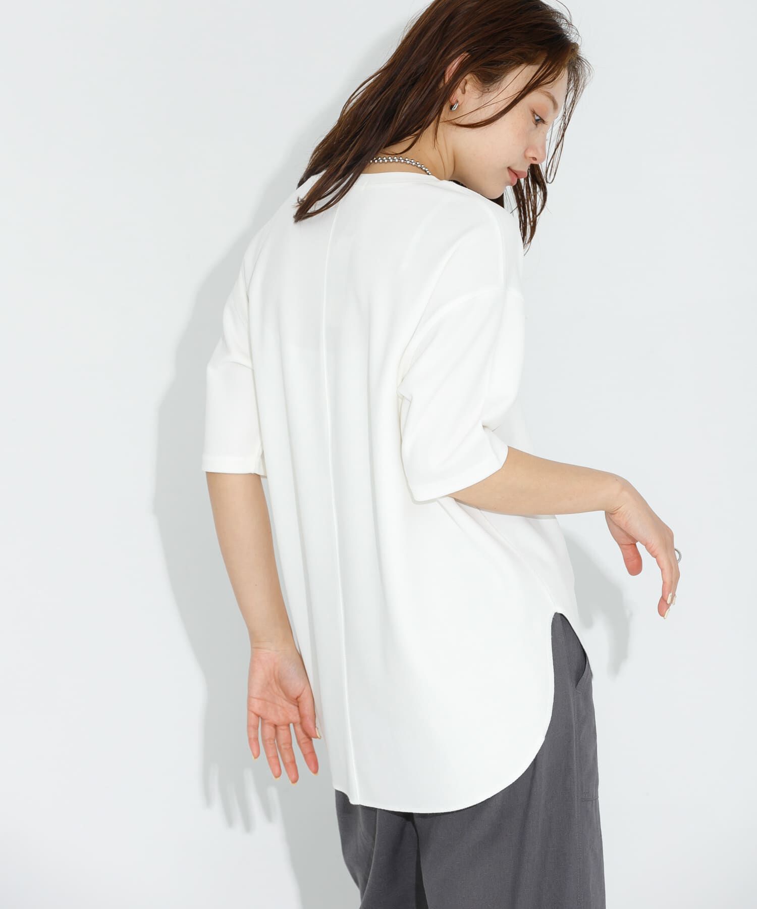 Sonny Label 「カットジョーゼットハーフスリーブプルオーバー」|Tシャツ・カットソー|