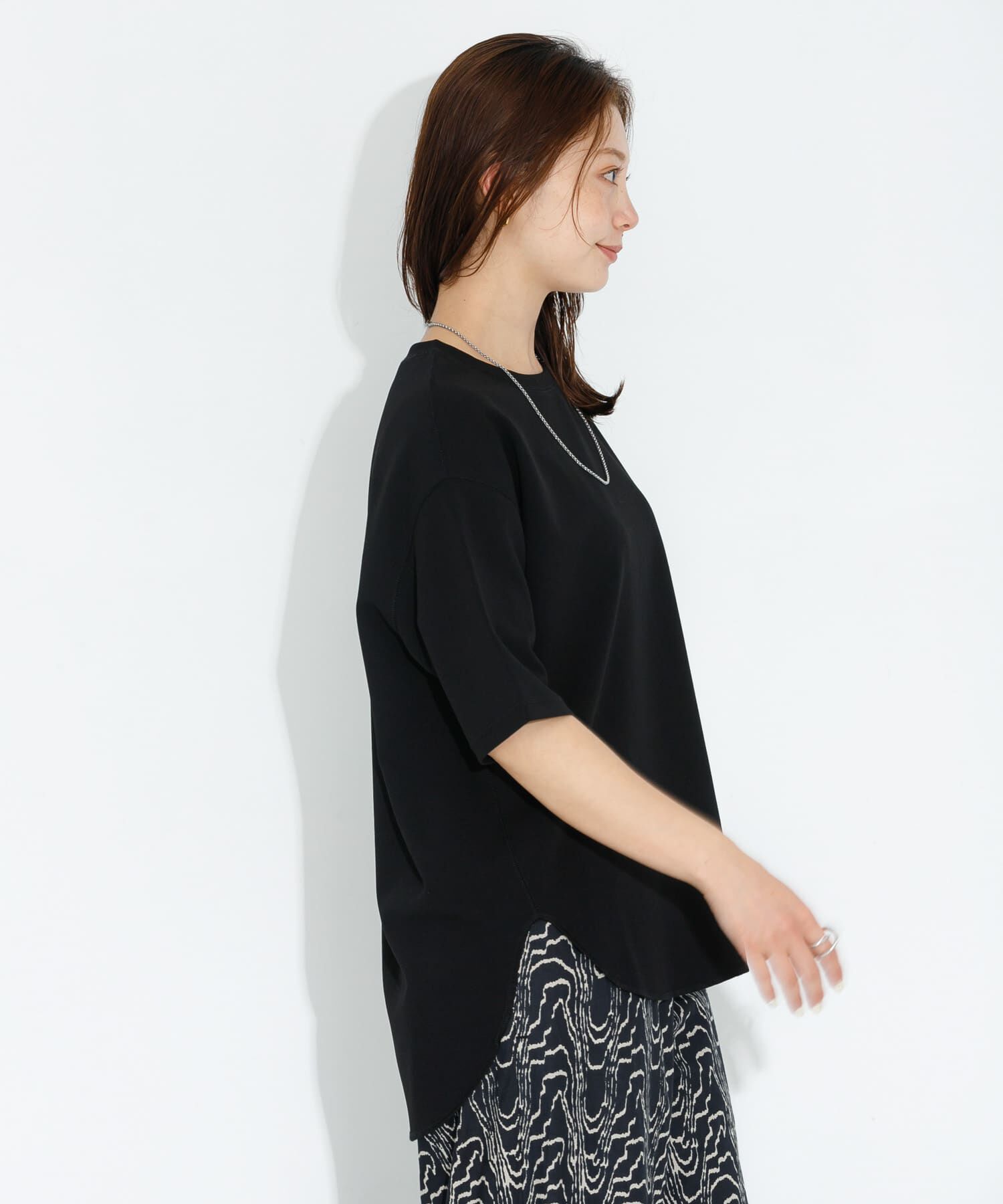 Sonny Label 「カットジョーゼットハーフスリーブプルオーバー」|Tシャツ・カットソー|