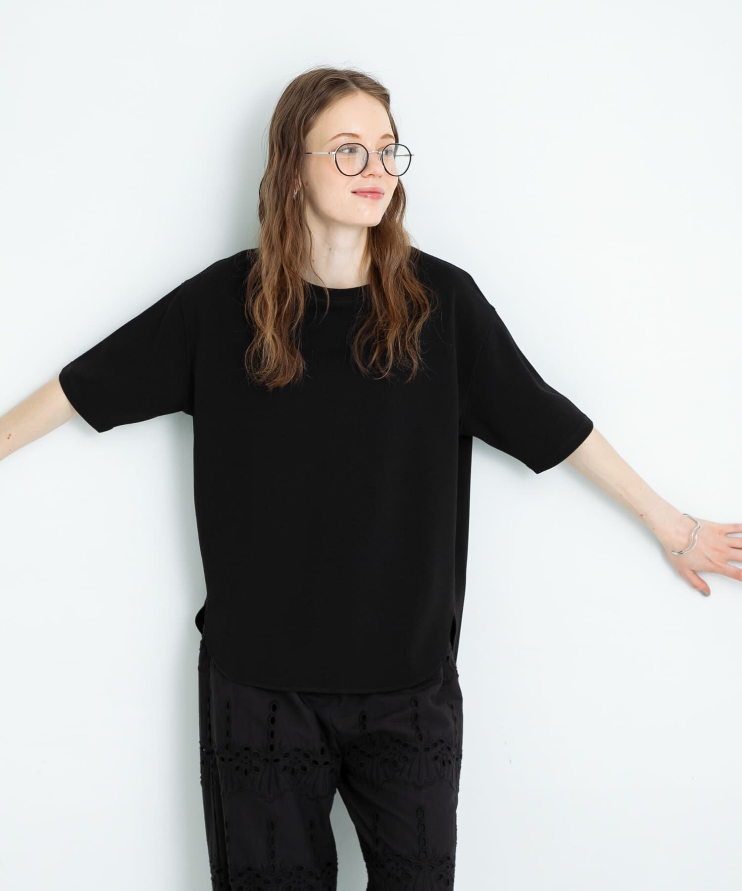 Sonny Label 「カットジョーゼットハーフスリーブプルオーバー」|Tシャツ・カットソー|